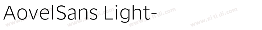 AovelSans Light字体转换